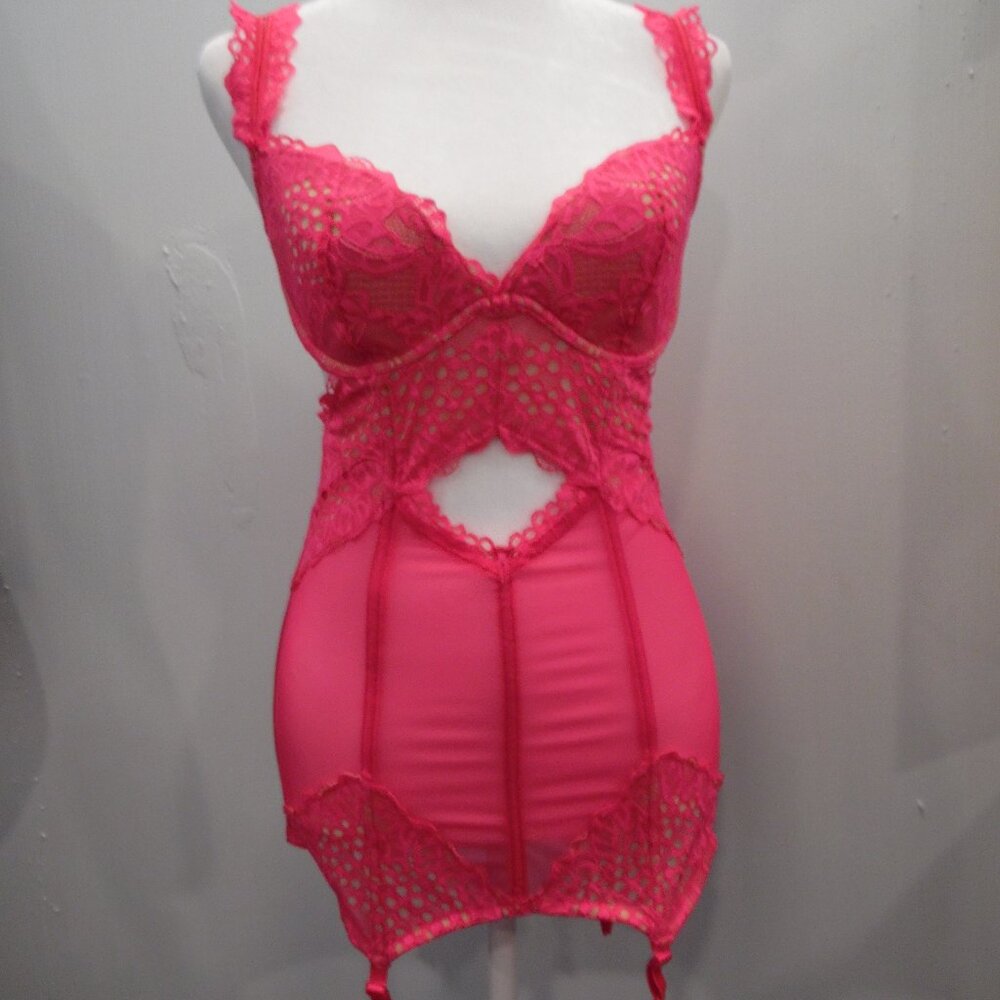 Victoria's Secret Sexy Corset Lingerie with garters Women's Size 34D